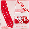 5Pcs 5 Styles Double Sided Polyester Ribbons OCOR-BC0005-43-4