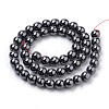 Non-magnetic Synthetic Hematite Beads Strands G-S259-44-6mm-2