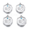 304 Stainless Steel Pendants STAS-N098-159P-2