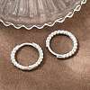Brass Huggie Hoop Earrings KK-CBA8324-18C-P-2