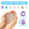10 Bags Glass Round Seed Beads GLAA-TA0001-85-4