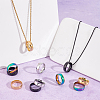 16Pcs 4 Colors 201 Stainless Steel Plain Band Finger Ring for Women RJEW-UN0002-41-2