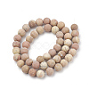 Natural Wood Lace Stone Wooden Jasper Beads Strands G-T106-263-3