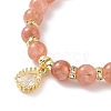 Gemstone Bead Stretch Bracelets BJEW-JB09126-5