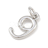 Brass Micro Pave Clear Cubic Zirconia Charms KK-P339-27P-09-2