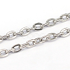 Non-Tarnish 3.28 Feet 201 Stainless Steel Cable Chains X-CHS-L001-57-1mm-1