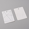 White Cardboard Hair Clip Display Cards DIY-WH0223-54-1