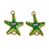 Ocean Theme Alloy Enamel Connector Charms FIND-CJC0017-15KCG-03-1