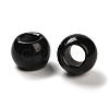Natural Dyed & Heated Black Agate European Beads G-R488-01P-3
