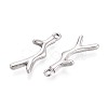 304 Stainless Steel Branch Pendants STAS-T067-49P-2