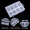 3Pcs 8 Grids PP Plastic Adjustable Dividers Boxes CON-PA0001-13-6