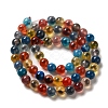 Natural Dyed & Heated Runny Agate Beads Strands G-K356-A01-01-3