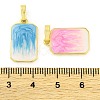Brass Enamel Pendants KK-S401-10G-3