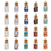 40Pcs 10 Colors Natural & Synthetic Mixed Gemstone Chip Pendants PALLOY-AB00151-1