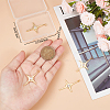 5Pcs Brass Micro Pave Clear Cubic Zirconia Pendants ZIRC-BBC0002-12-3