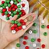 300Pcs 3 Colors Painted Natural Wood Beads WOOD-SZ0001-05-2