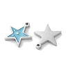 304 Stainless Steel Enamel Charms STAS-M102-20P-04-2