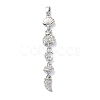 Brass Micro Pave Clear Cubic Zirconia Pendants LS-KK-D101-01A-P-1