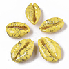 Spray Painted Natural Cowrie Shell Beads X-SSHEL-R047-03-A10-2