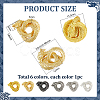 6Pcs 6 Colors Brass Beads KK-PH0014-62-2