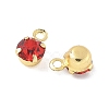 Brass Glass Charms KK-C097-08G-01-2