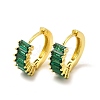 Brass Cubic Zirconia Hoop Earrings for Women EJEW-H091-06-2