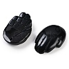 Natural Black Stone Pendants G-K359-03B-2