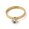 304 Stainless Steel Pave Cubic Zirconia Finger Rings for Women RJEW-B161-02G-01-4