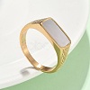 316L Stainless Steel Shell Finger Rings for Women RJEW-U054-01C-G-1