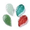 Baking Paint Imitation Jade Glass Pendants EGLA-M027-01B-1