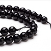 Natural Black Tourmaline Beads Strands X-G-L554-02-6mm-2