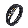 Multi-Layer Braided Leather Cord Bracelets PW-WG94458-01-1