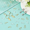 40Pcs 2 Colors Brass Earring Hooks KK-SC0006-52-3