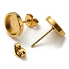Ion Plating(IP) 304 Stainless Steel Stud Earring Settings STAS-L219-02D-G-2
