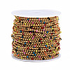 304 Stainless Steel & Enamel Ball Chains CHS-Q004-007-NF-2