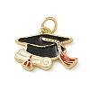 Brass Enamel Pendants KK-A273-09G-1