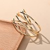 Electrophoresis Iron Cuff Bangles BJEW-M057-07G-5
