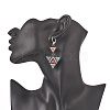 Glass Seed Beaded Triangle Dangle Leverback Earrings EJEW-MZ00044-3