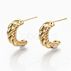 Brass Half Hoop Earrings KK-R117-027-NF-4