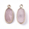 Natural Rose Quartz Pendants G-N326-45D-2