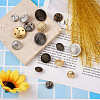 64Pcs 16 Style Brass Shank Buttons BUTT-TA0001-11-4