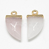 Natural Rose Quartz Pointed Pendants G-Q966-11-2