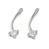 Brass Pave Clear Cubic Zirconia Charms CU-CBA9FFD-11P-02-1