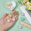 10Pcs 5 Colors Handmade Polymer Clay Beads CLAY-FG0001-02-3