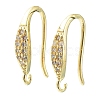 Brass Micro Pave Clear Cubic Zirconia Earring Hooks KK-R149-21G-1