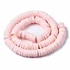Flat Round Handmade Polymer Clay Beads CLAY-R067-10mm-27-3