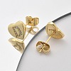 Rack Plating Brass Micro Pave Clear Cubic Zirconia Stud Earrings EJEW-K299-01G-D-2