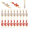 20Pcs 2 Styles Alloy Rhinestone Pendants FIND-NB0006-29-1