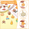 15Pcs 15 Styles Thanksgiving Day Alloy Enamel Pendants FIND-YW0005-79-3