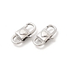 Heart Brass Lobster Claw Clasps KK-Z147-12P-2